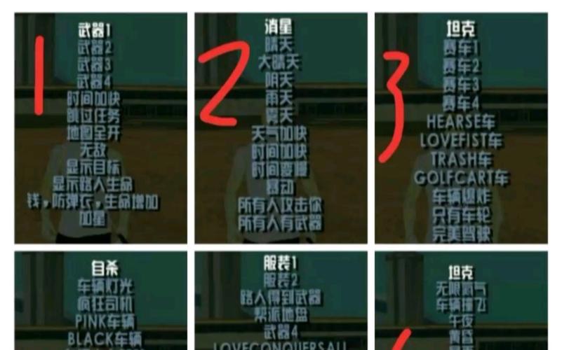 圣安地列斯下滑作弊菜单中文